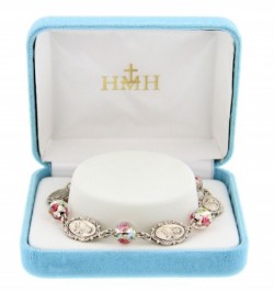 St. Therese Rosary Bracelet with Venetian Glass Beads [HRB1004a]