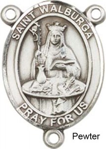 St. Walburga Rosary Centerpiece Sterling Silver or Pewter [BLCR0291]