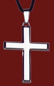 Stainless Steel Cross Pendant - 1 1/4“H [TSG1009]