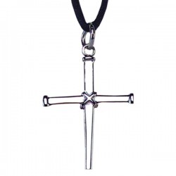 Stainless Steel Nail Cross Pendant - 1 1/4“H [TSG1005]