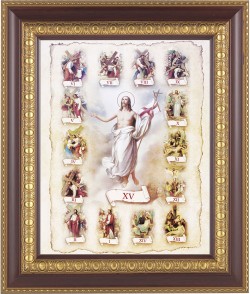 Stations of the Cross Illustrated 8x10 Framed Print Under Glass [HFP148]