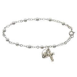 Sterling Silver Youth Bracelet with 4mm beads [RBMV033]