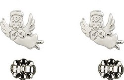 Sterling Silver Guardian Angel Post Earrings [BC0126]