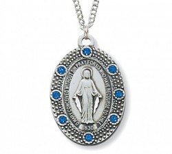 Women's Sterling Silver Miraculous Medal Pendant [CM2060]