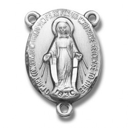 Sterling Silver Miraculous Rosary Centerpiece [RERC002]