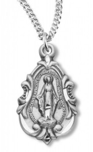 Teardrop Fleur-de-lis Miraculous Pendant with Chain [HM0772]