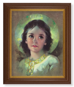 The Child Jesus 8x10 Textured Artboard Dark Walnut Frame [HFA5589]