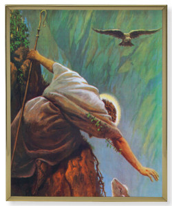 The Lost Sheep Gold Frame Plaque - 2 Sizes [HFA4987]