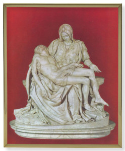 The Pieta Gold Frame 8x10 Plaque [HFA4910]