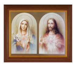 The Sacred Hearts with Lily 8x10 Textured Artboard Dark Walnut Frame [HFA5468]