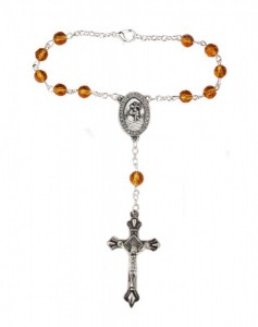 Topaz Auto Rosary - November Birthstone [MVAR1010]