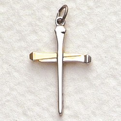 Two-Tone Nail Pendant Cross [CM2007]