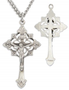 Men's Cut Out Crucifix Fleur-de-lis Points [HM0791]