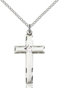 Women's Birthstone Cross Pendant [BLST0624]