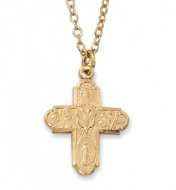 Women's Four-Way Medal with Dove Goldtone [MV2007]