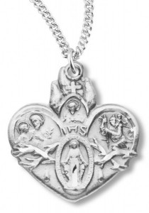 Women's Heart Shaped Four-Way Pendant [HM0802]