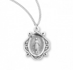 Women's Leaf Accent Miraculous Medal [HMM3210]