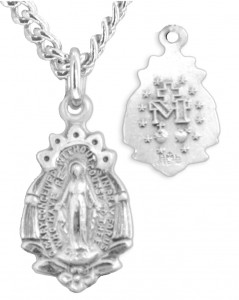 Women's Miraculous Pendant with Floral Tip Bottom [HM0830]