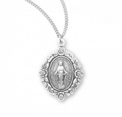 Women's Rose Border Miraculous Medal [HMM3218]