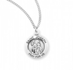 Women's Round Saint Joseph Necklace [HMM3419]