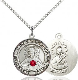 Women's Sacred Heart Round Pendant [BLST8098RD]