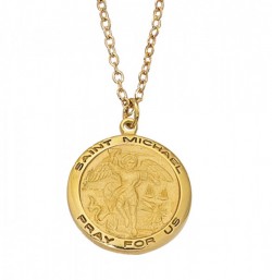 Women's Saint Michael Medal Oval Goldtone [MV2020]