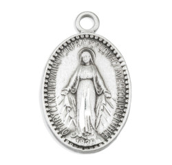 Women's Small Beaded Border Miraculous Medal [HMM3241]
