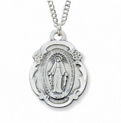 Women's Teardrop Miraculous Medal Necklace [CM2054]