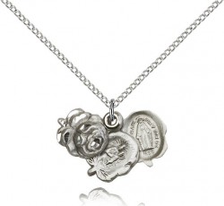 Women's Triple Slide Rosebud Miraculous Medal [CM2134]