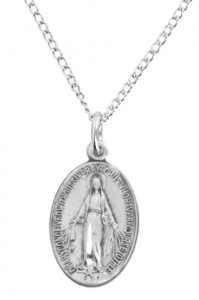 Women's or Youth Simple Miraculous Pendant and Chain [HM0841]