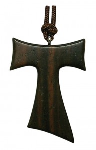 Wood Tau Cross Pendant 1 Inch [CM4089]
